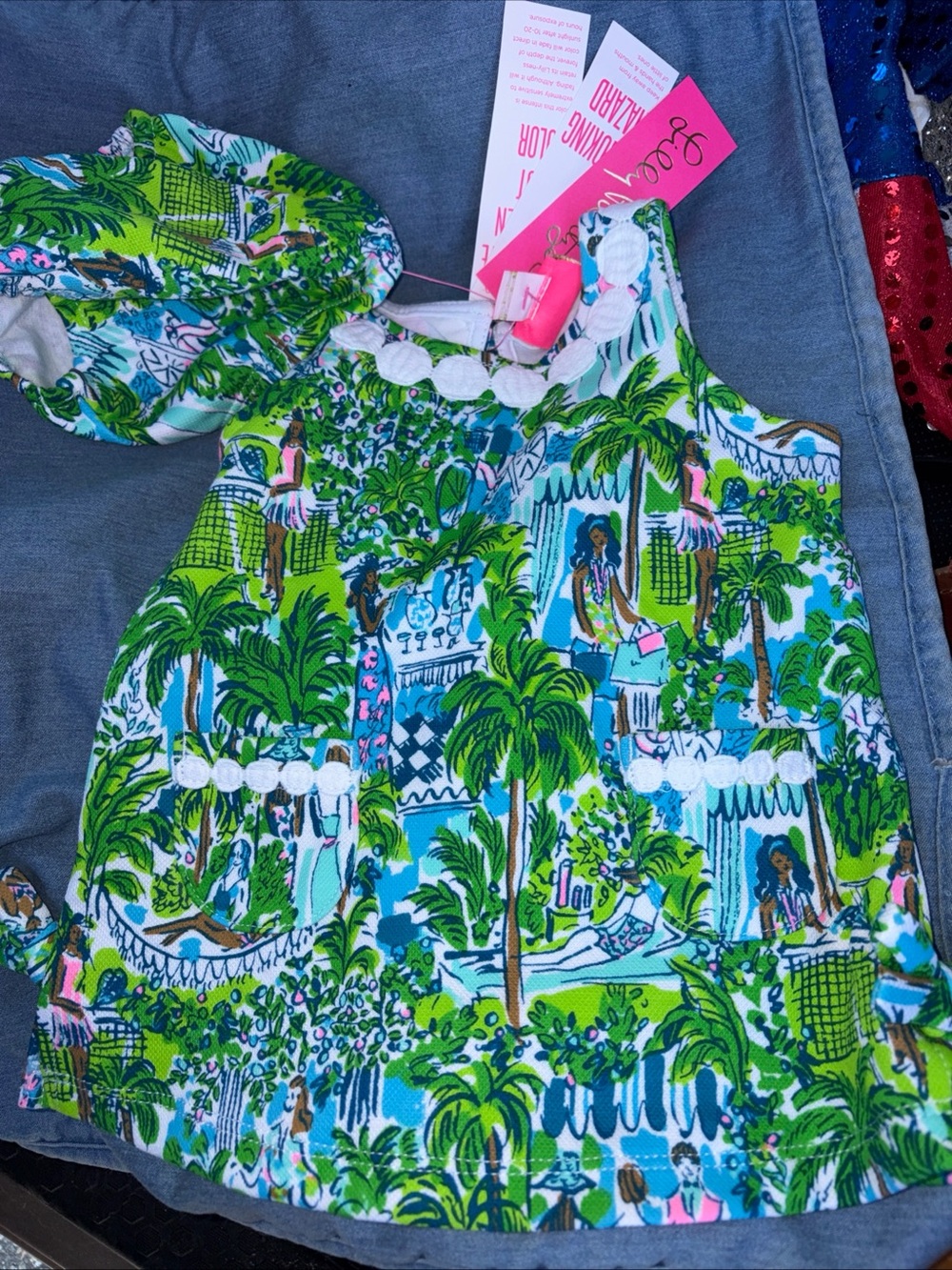 Lily Pulitzer BRAND NEW WITH TAGS 6-12 MO Tropical Print 2-pce.Sundress w/panty